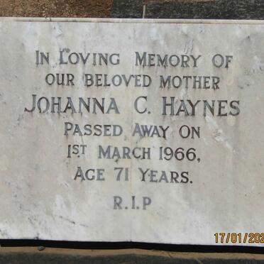HAYNES Johanna C. -1966