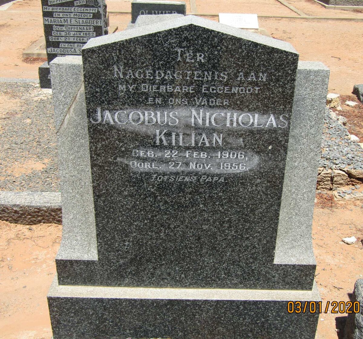KILIAN Jacobus Nicholas 1906-1956