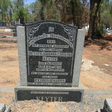 KEYTER Petrus Ignatius 1889-1961 &amp; Hester Johanna Carolina BLIGNAUT 1875-1951