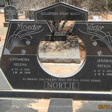 NORTJE Jeremia Petrus 1905-1988 &amp; Catharina Helena 1916-1998