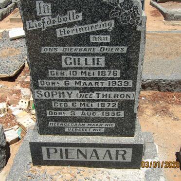 PIENAAR Gillie 1876-1939 &amp; Sophy THERON 1872-1956