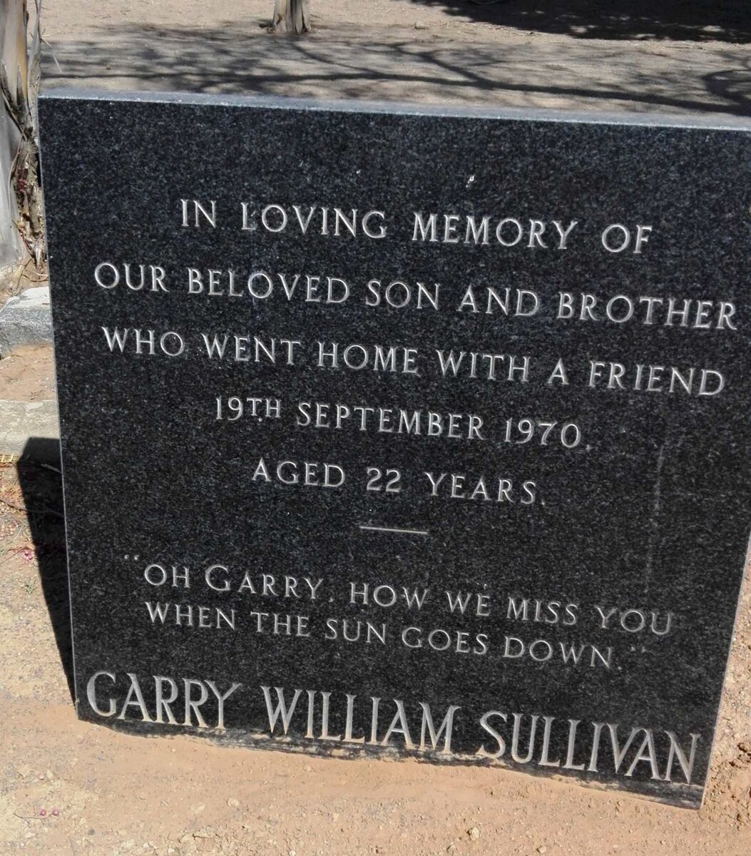 SULLIVAN Garry William -1970