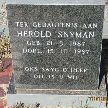 SNYMAN Herold 1987-1987