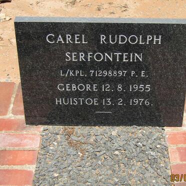 SERFONTEIN Carel Rudolph 1955-1976
