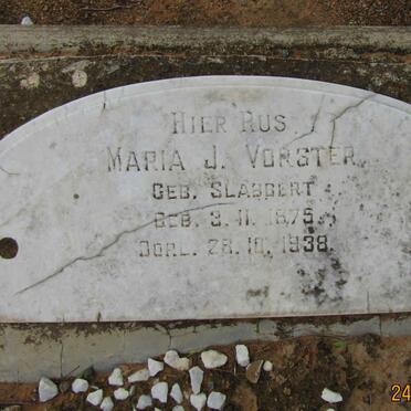 VORSTER Maria J. nee SLABBERT 1875-1938