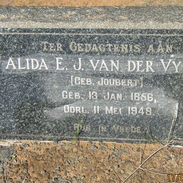 VYVER Alida E.J., van der nee JOUBERT 1856-1948