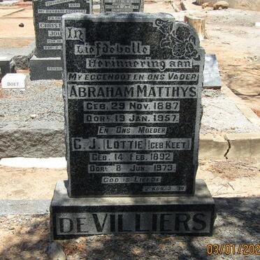 VILLIERS Abraham Matthys, de 1887-1957 &amp; C.J. KEET 1892-1973