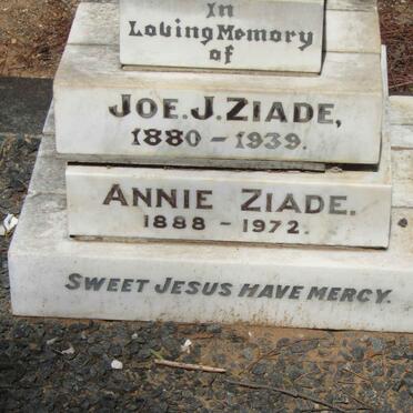 ZIADE Joe J. 1880-1939 &amp; Annie 1888-1972