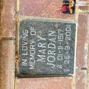 JORDAN Mary 1917-2001
