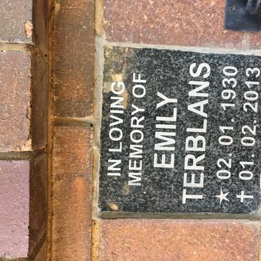TERBLANS Emily 1930-2013