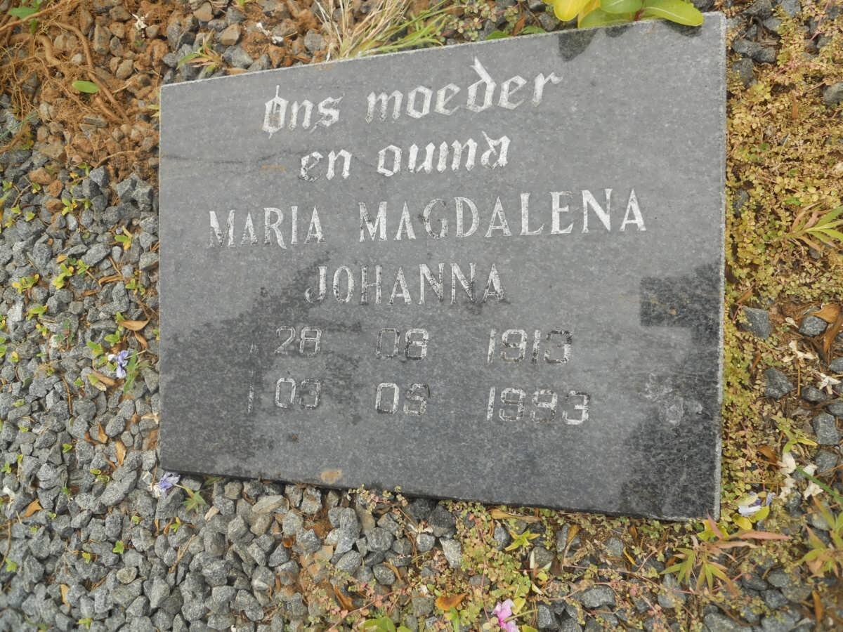 ACKERMAN Maria Magdalena Johanna 1913-1993