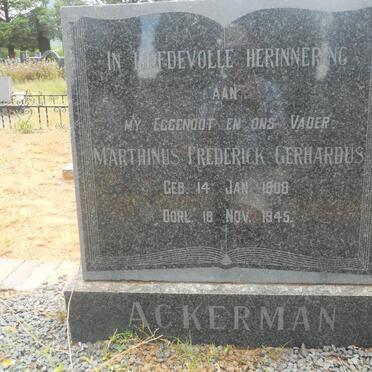 ACKERMAN Marthinus Frederick Gerhardus 1908-1945