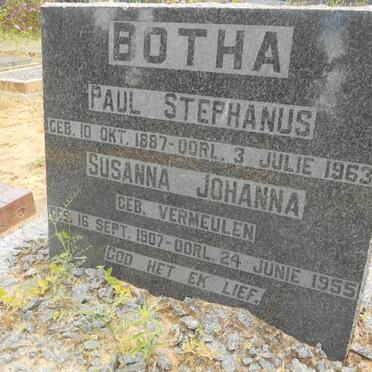 BOTHA Paul Stephanus 1887-1963 &amp; Susanna Johanna VERMEULEN 1907-1955