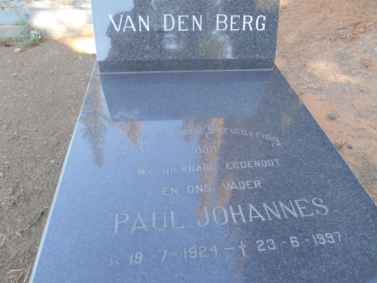 BERG Paul Johannes, van den 1924-1997