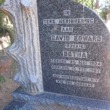 BOTHA David Edward 1904-1963