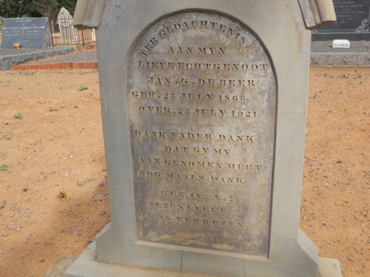 BEER Jan G., de 1866-1921