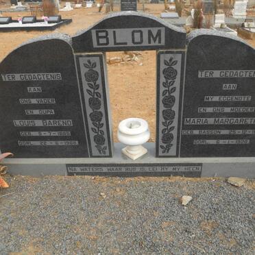 BLOM Louis Barend 1885-1968 &amp; Maria Margaretha BASSON 1890-1928
