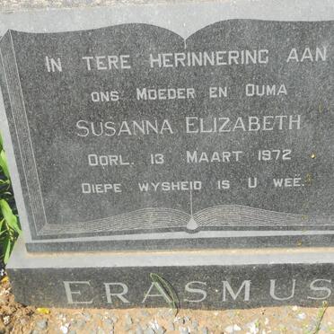 ERASMUS Susanna Elizabeth -1972