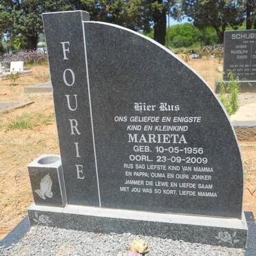 FOURIE Marieta 1956-2009