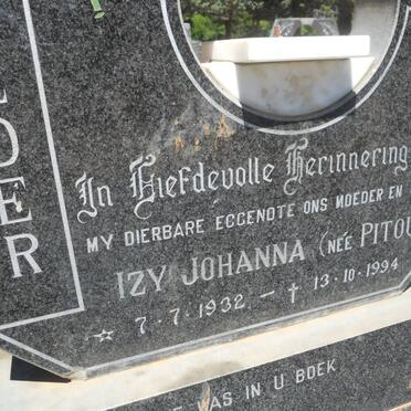 FOURIE Izy Johanna nee PITOUT 1932-1994