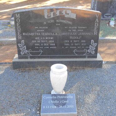 GEEL Christiaan Johannes Rudolf 1885-1970 &amp; Magaretha Izabella V.D. MERWE 1892-1985