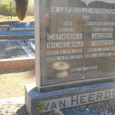 HEERDEN Jacobus Francois, van 1894-1969 &amp; Catherina Wilhelmina 1901-1979