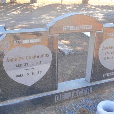 JAGER Andries Gerhardus, de 1913-1991 &amp; Johanna Christina 1896-1970