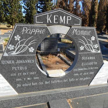 KEMP Renier Johannes Petrus 1927-1989 &amp; Susanna Elizabeth 1930-1989