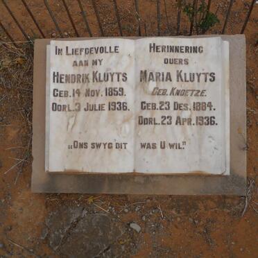 KLUYTS Hendrik 1859-1936 &amp; Maria KNOETZE 1884-1936