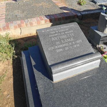 LANGE Antoinette, de nee BARNARD 1923-1976
