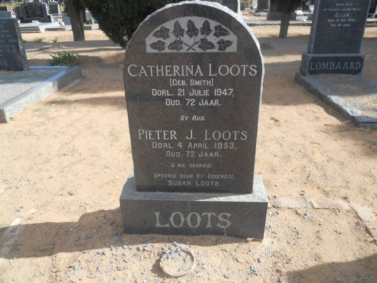 LOOTS Pieter J. -1953 &amp; Catherina SMITH -1947