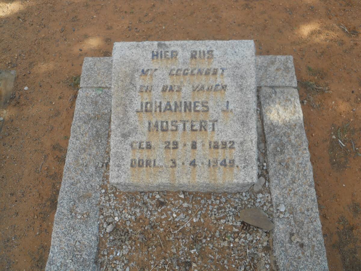 MOSTERT Johannes J. 1892-1949