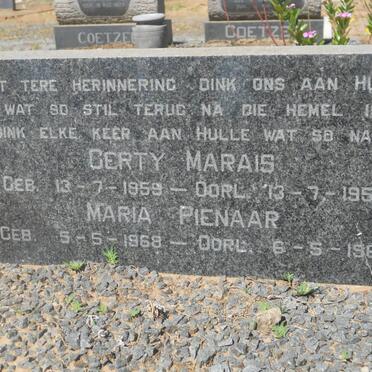 MARAIS Gerty 1959-1959 :: PIENAAR Maria 1968-1968