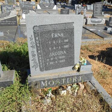 MOSTERT Erns 1918-1982 &amp; Jacoba 1939-1999