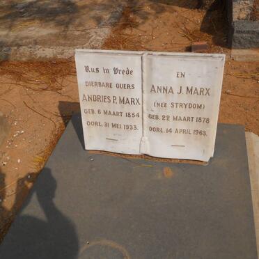 MARX Andries P. 1854-1933 &amp; Anna J. STRYDOM 1878-1963