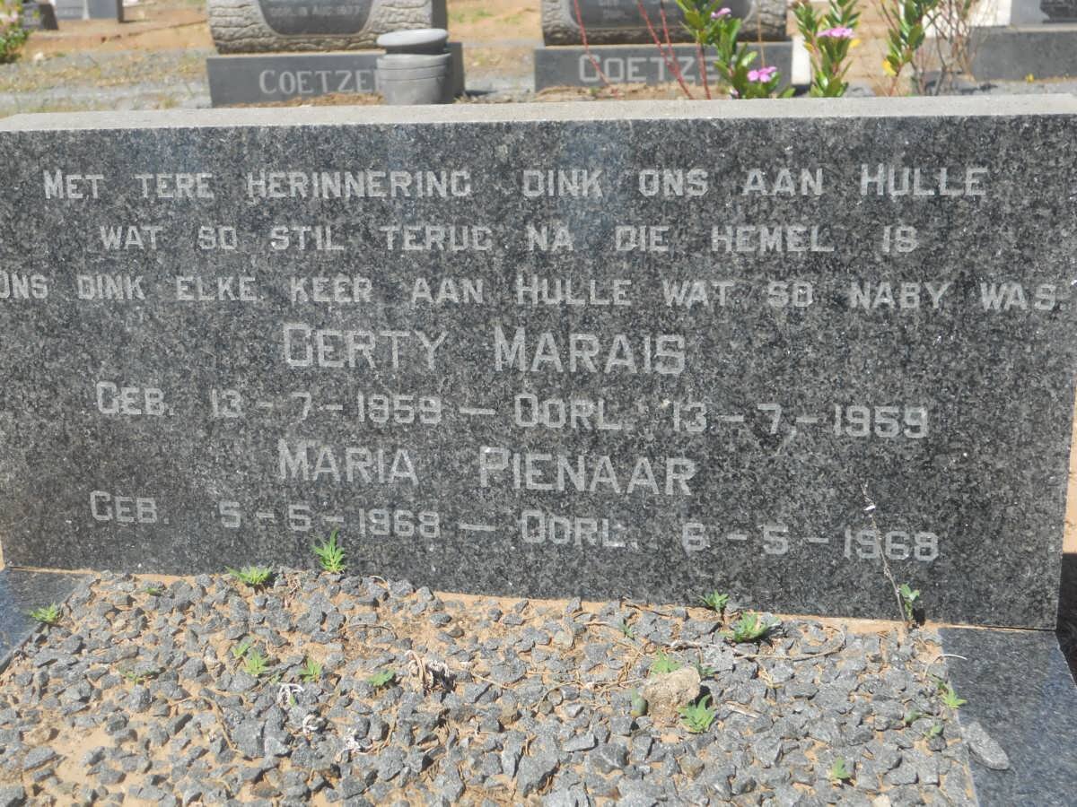 MARAIS Gerty 1959-1959 :: PIENAAR Maria 1968-1968