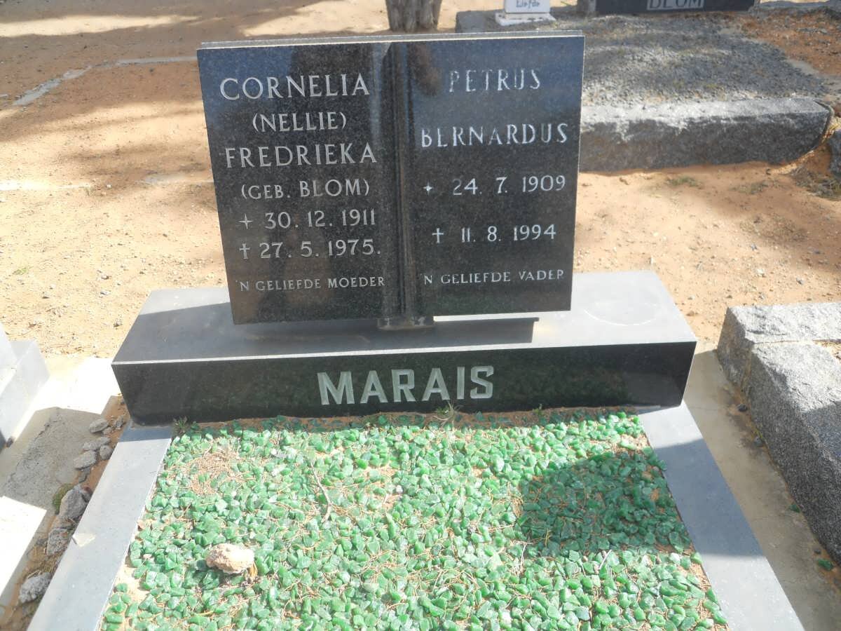 MARAIS Petrus Bernardus 1909-1994 &amp; Cornelia Fredrieka BLOM 1911-1975