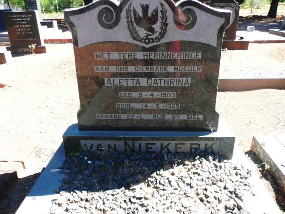 NIEKERK Aletta Cathrina, van 1903-1969