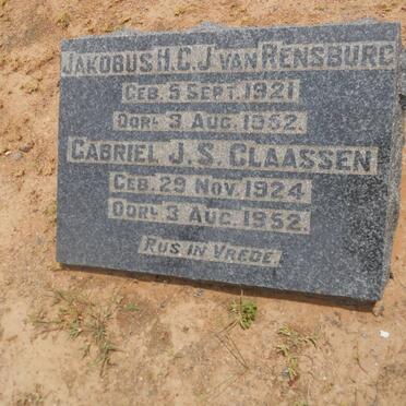 RENSBURG Jakobus H.C., J. van 1921-1952 :: CLAASSEN Gabriel J.S. 1924-1952