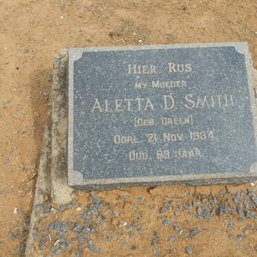 SMITH Aletta D. nee GREEN -1934