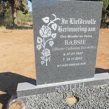 SMITH Hester Catharina Elizabeth 1937-2012