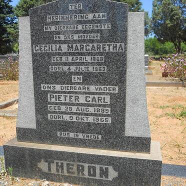 THERON Pieter Carl 1889-1966 &amp; Cecilia Margaretha 1888-1963