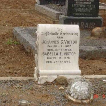 VICTOR Johannes C. 1870-1932 &amp; Isabella E. 1875-1946