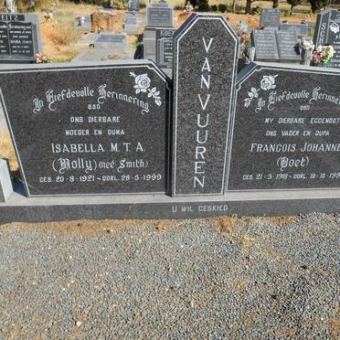 VUUREN Francois Johannes, van 1918-1991 &amp; Isabella M.T.A. SMITH 1921-1999