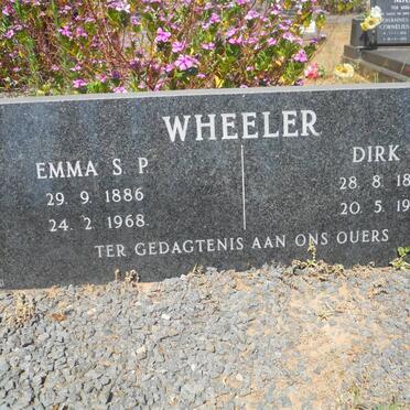 WHEELER Dirk J. 1875-1958 &amp; Emma S.P. 1886-1968