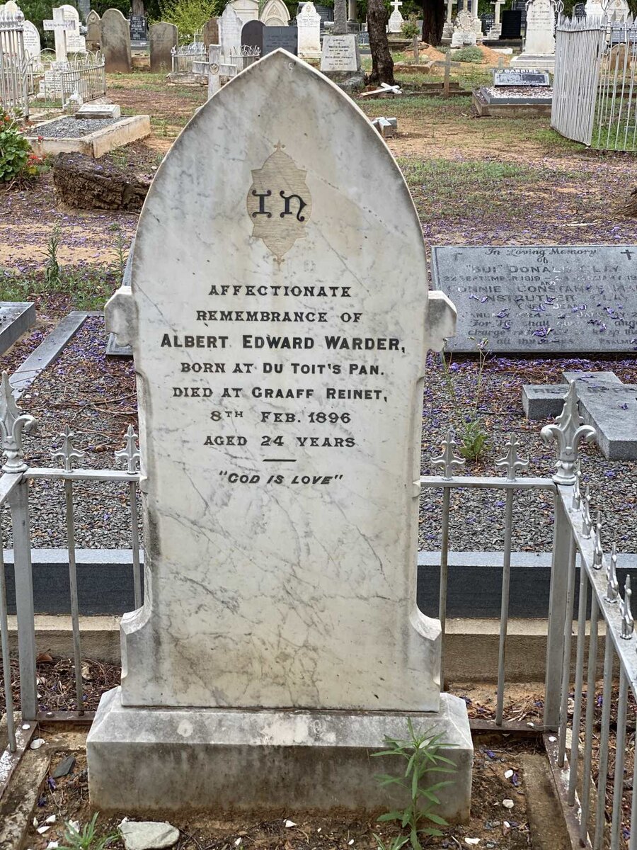 WARDER Albert Edward -1896