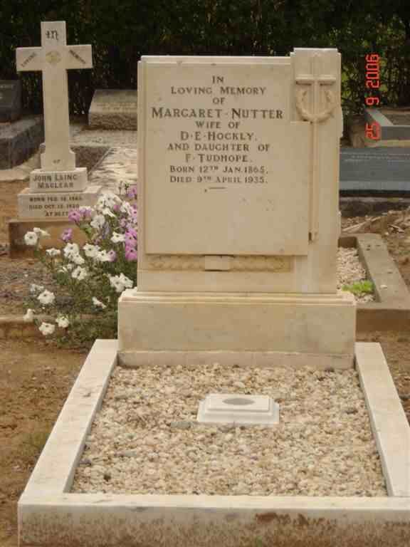 HOCKLY Margaret Nutter nee TUDHOPE 1865-1935