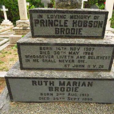 BRODIE Pringle Hobson 1907-1966 & Ruth Marian 1913-1995