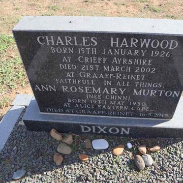 DIXON Charles Harwood 1926-2002 & Ann Rosemary Murton CHINN 1930-2015