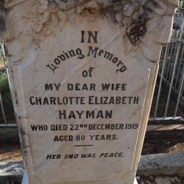 HAYMAN Stanley Charles -1921 & Charlotte Elizabeth -1919 :: HAYMAN Bessie 1869-1932 :: HAYMAN Charles Henry 1871-1919_3